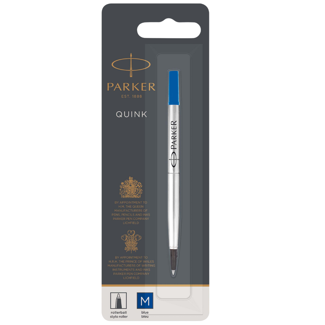 Parker QUINK Rollerball Pen Refill M Blue 1-Blister