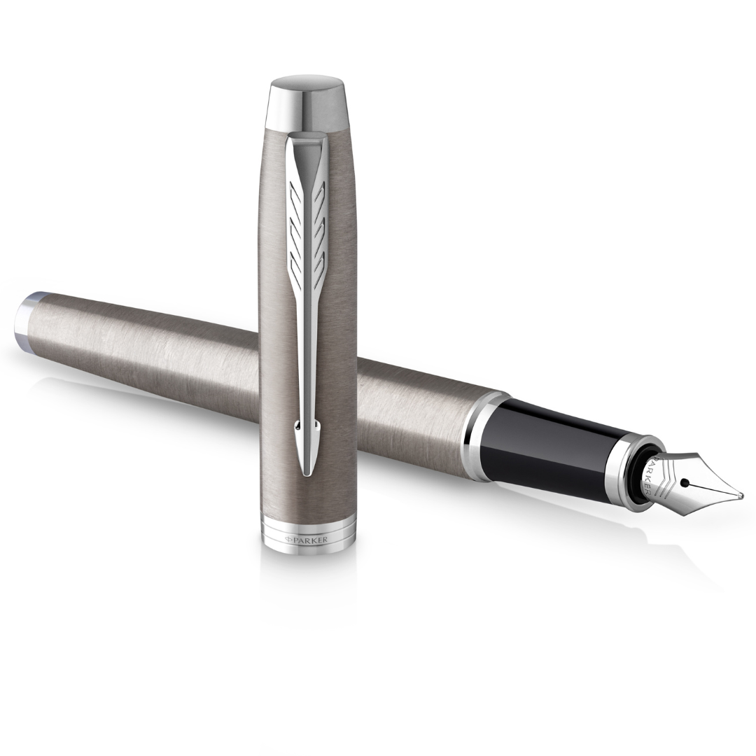 Parker IM Stainless Steel C.T. Fountain pen M Blue ink