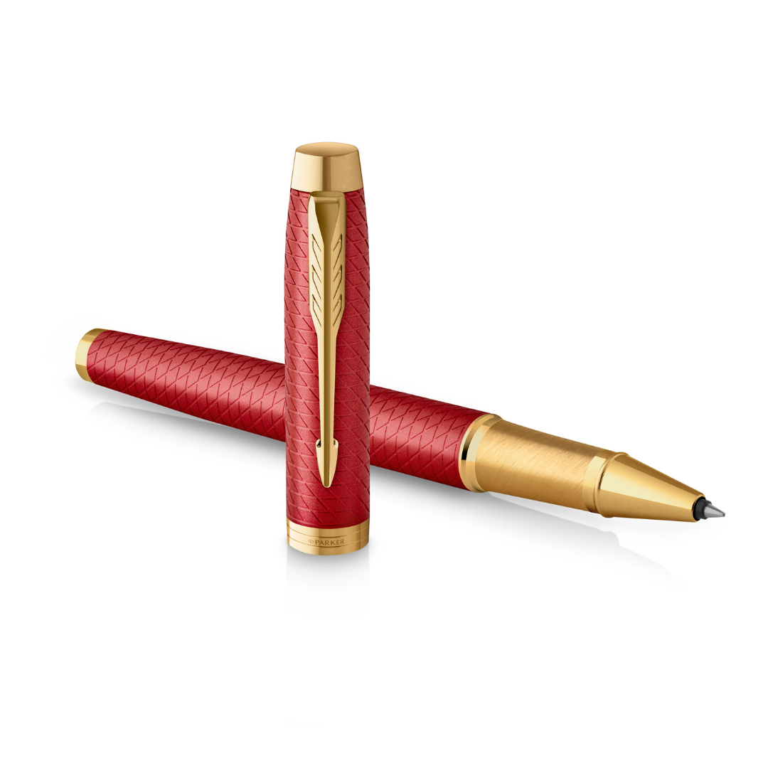 Parker IM Premium Red Lacquer G.T. Rollerball F Black ink