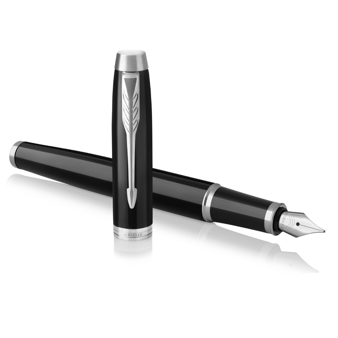 Parker IM Black Lacquer C.T. Fountain pen M Blue ink