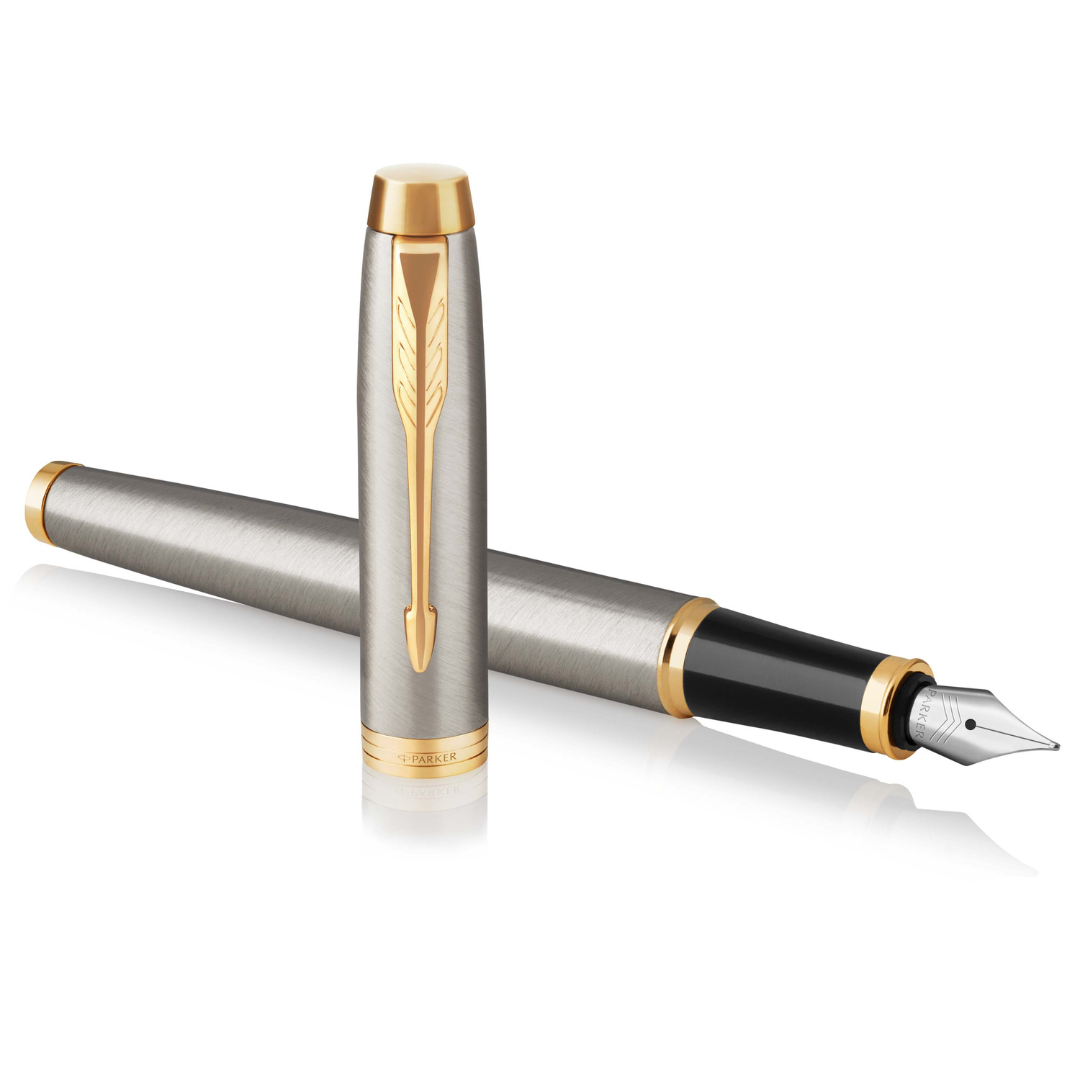 Parker IM Brushed Metal G.T. Fountain pen M Blue ink