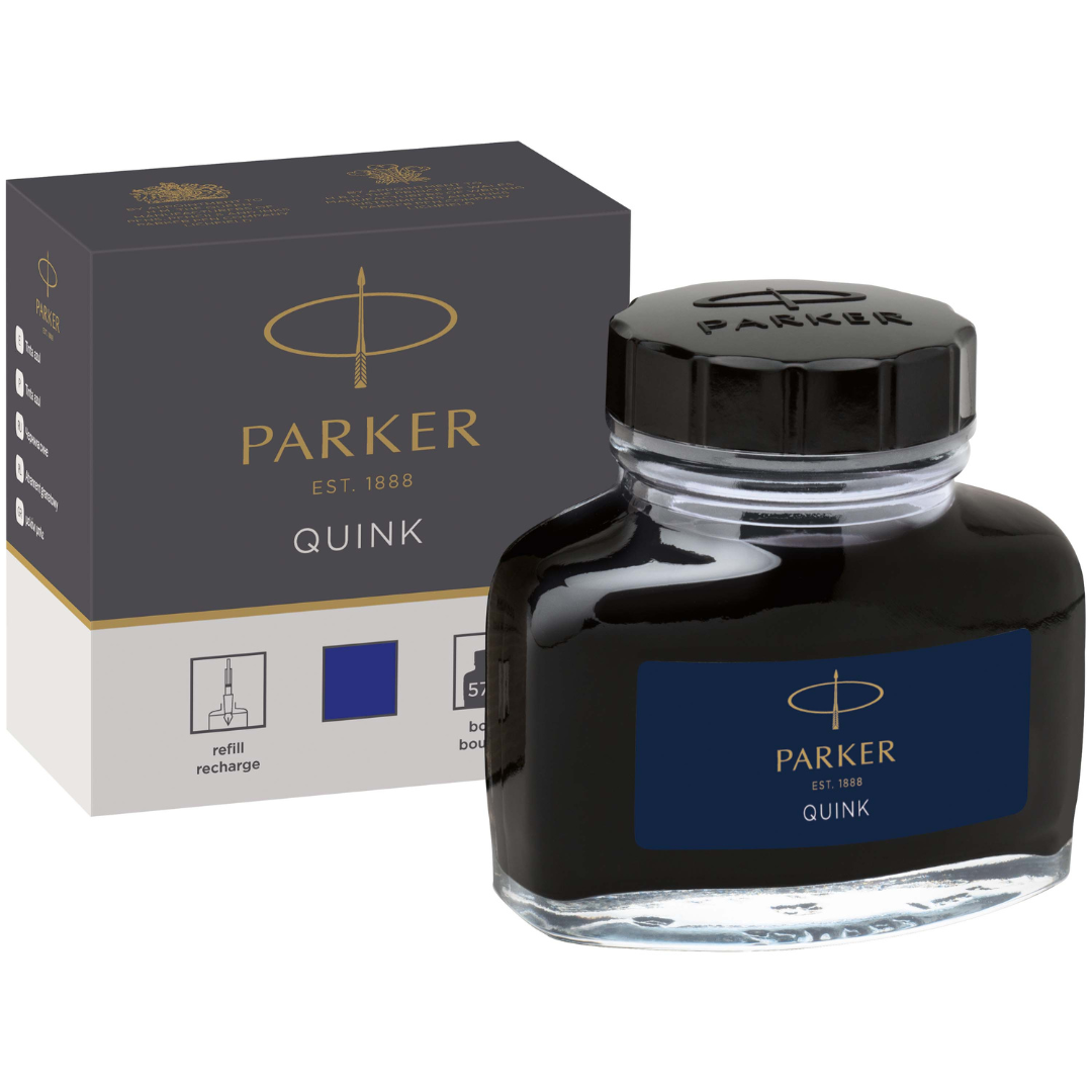Parker QUINK Fountain Pen Ink Bottle 57ml Blue