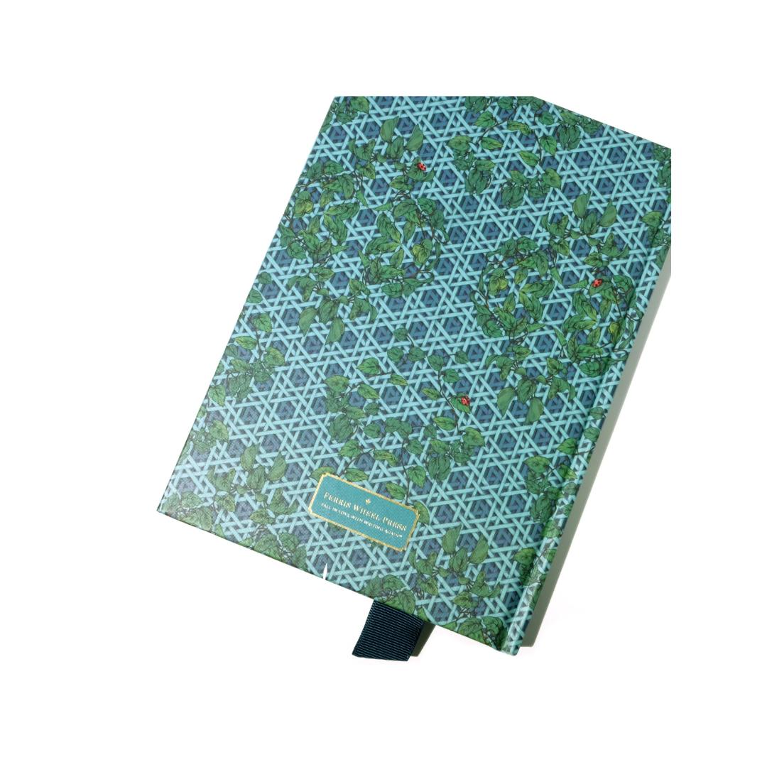 The Sketchbook A5 Enveloped in Rattan - Teal