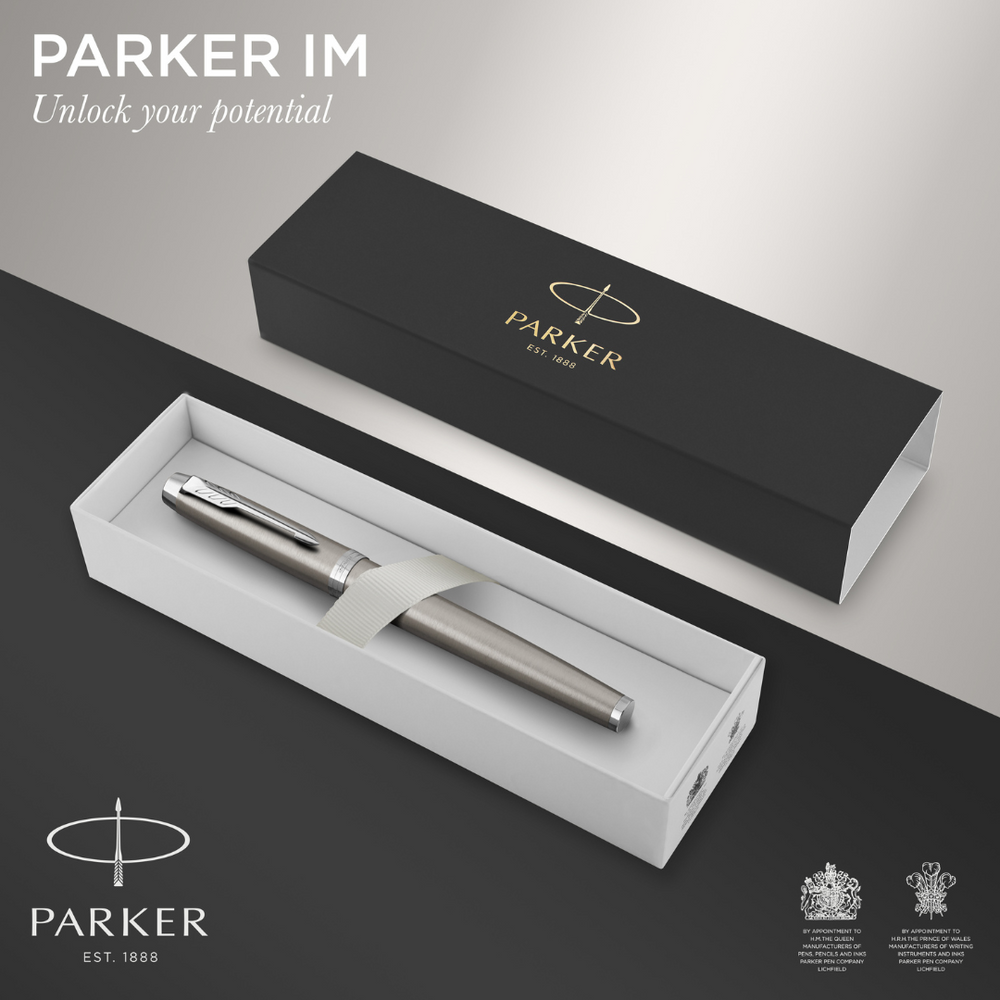 Parker IM Stainless Steel C.T. Fountain pen M Blue ink