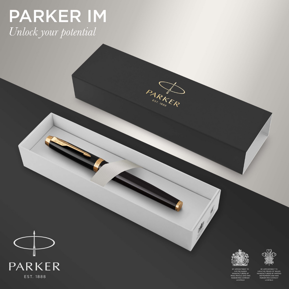 Parker IM Black Lacquer G.T. Rollerball F Black ink