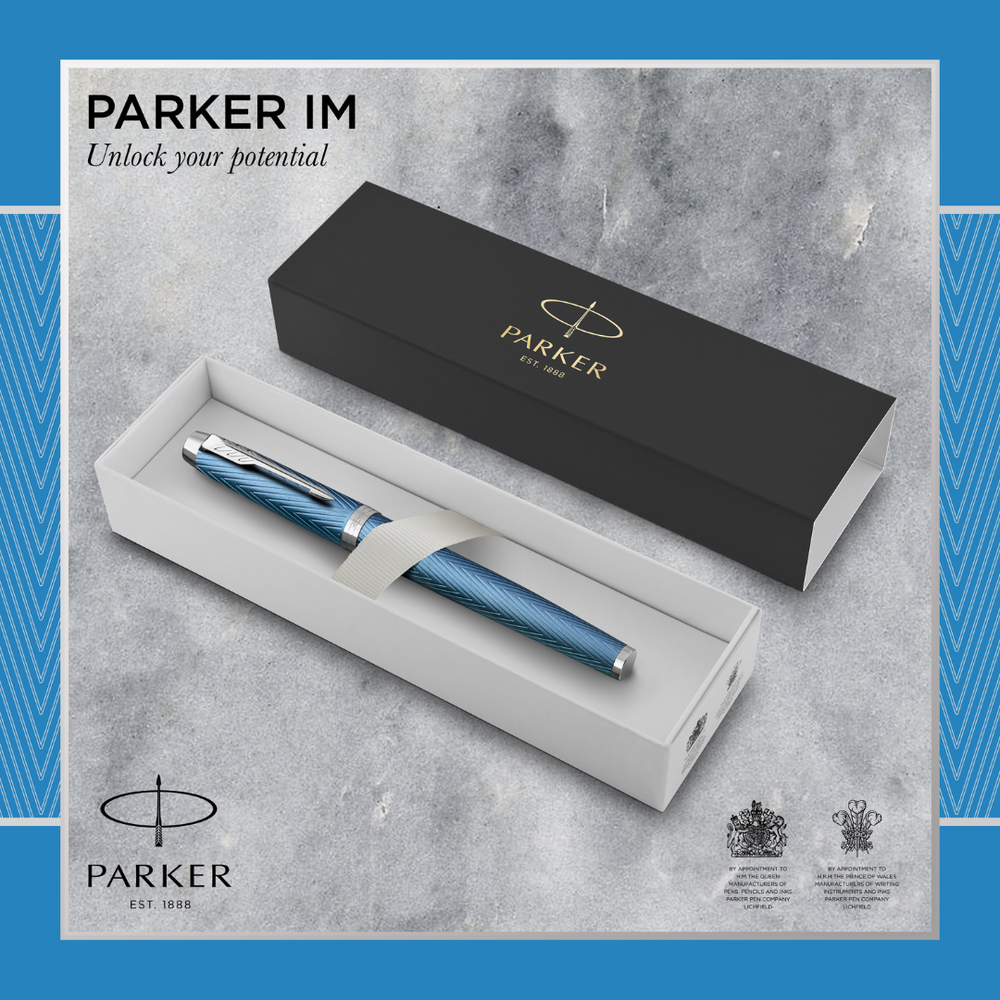 Parker IM Premium Blue Grey C.T. Fountain pen F Blue ink