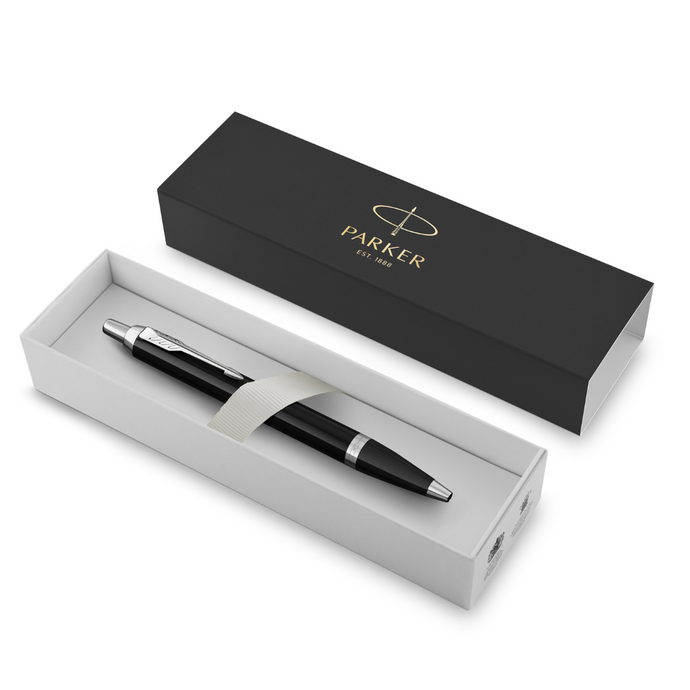 Parker IM Black Lacquer C.T. Ballpen M Blue ink