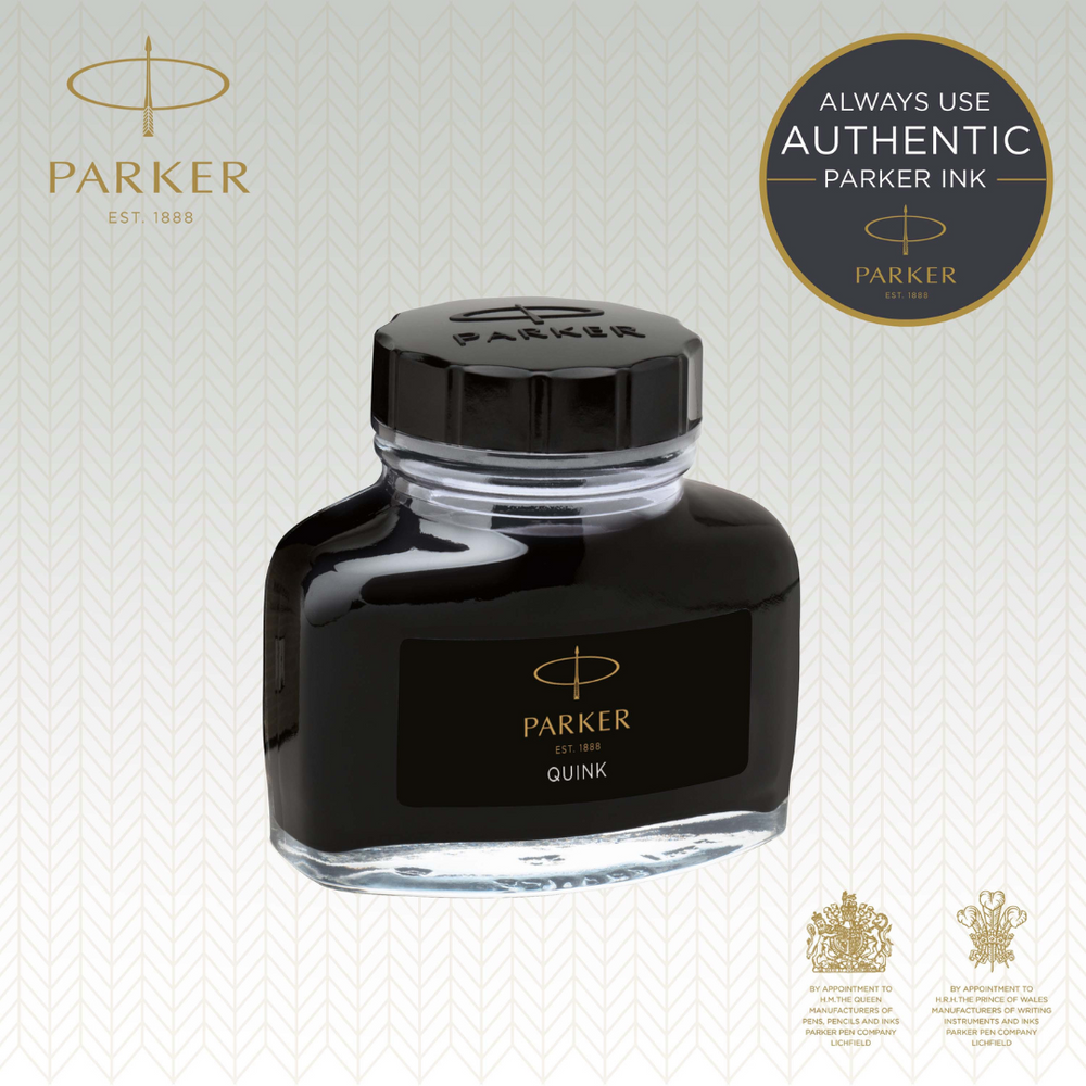 Parker QUINK Fountain Pen Ink Bottle 57ml Black