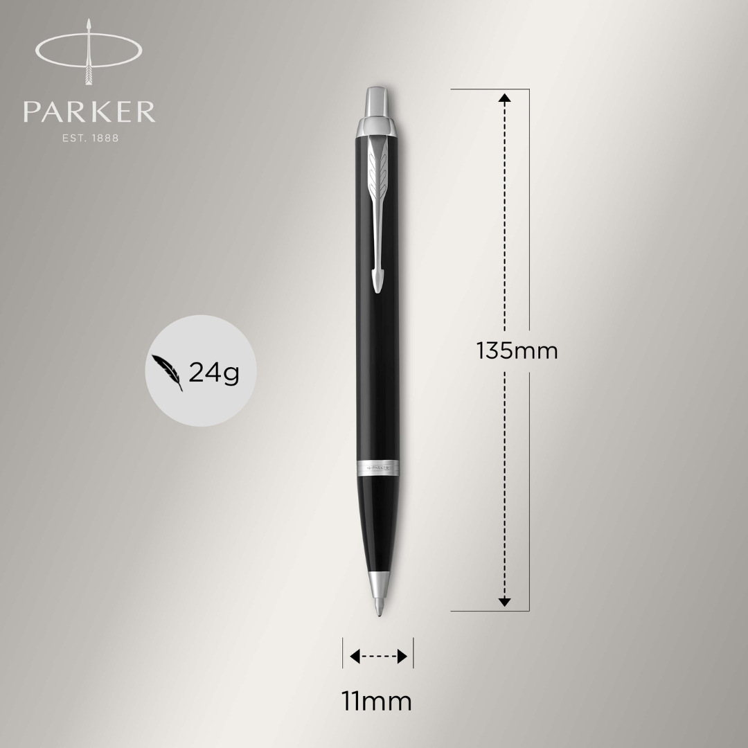 Parker IM Black Lacquer C.T. Ballpen M Blue ink
