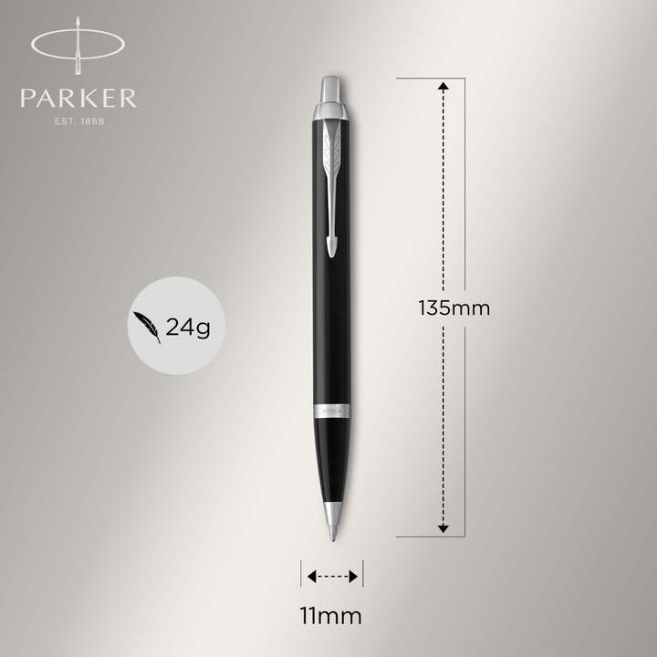 Parker IM Black Lacquer C.T. Ballpen M Blue ink