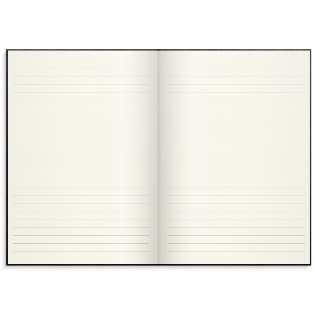 Notebook Textile black lined A5