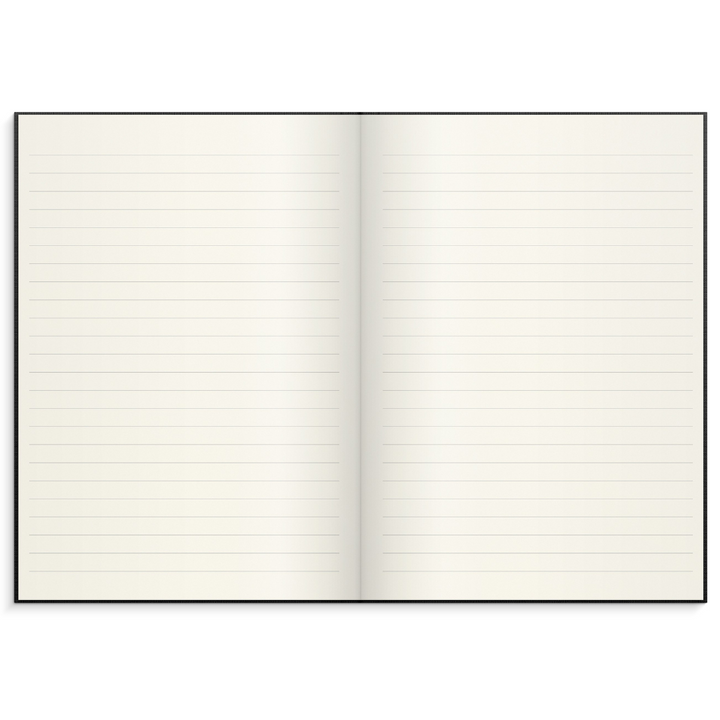 Notebook Textile black lined A5