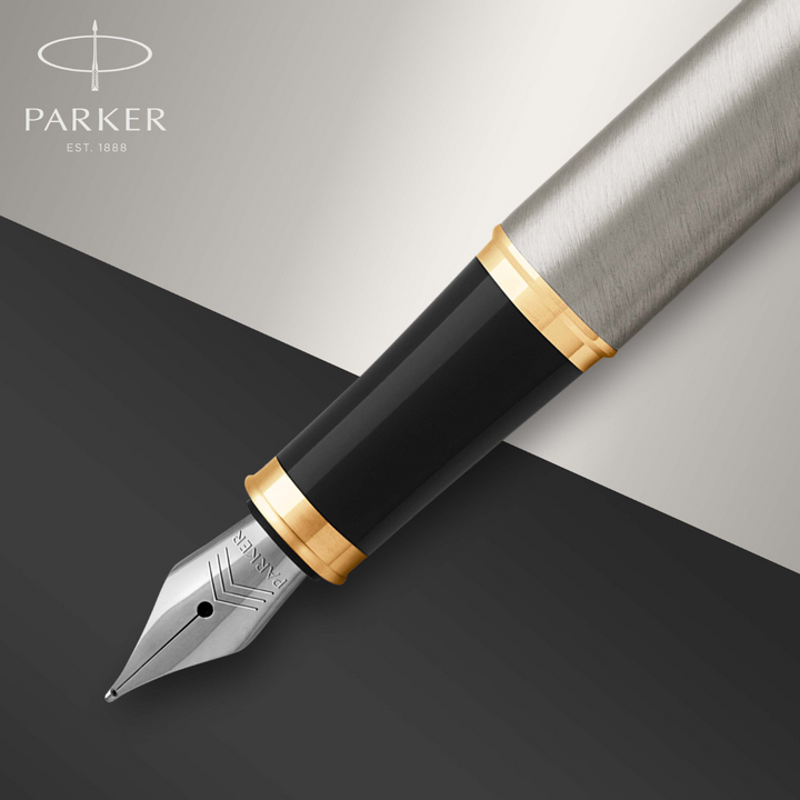 Parker IM Brushed Metal G.T. Fountain pen M Blue ink