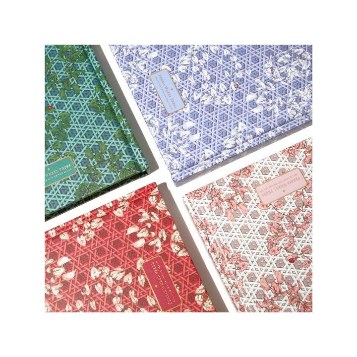 The Sketchbook A5 Enveloped in Rattan - Teal