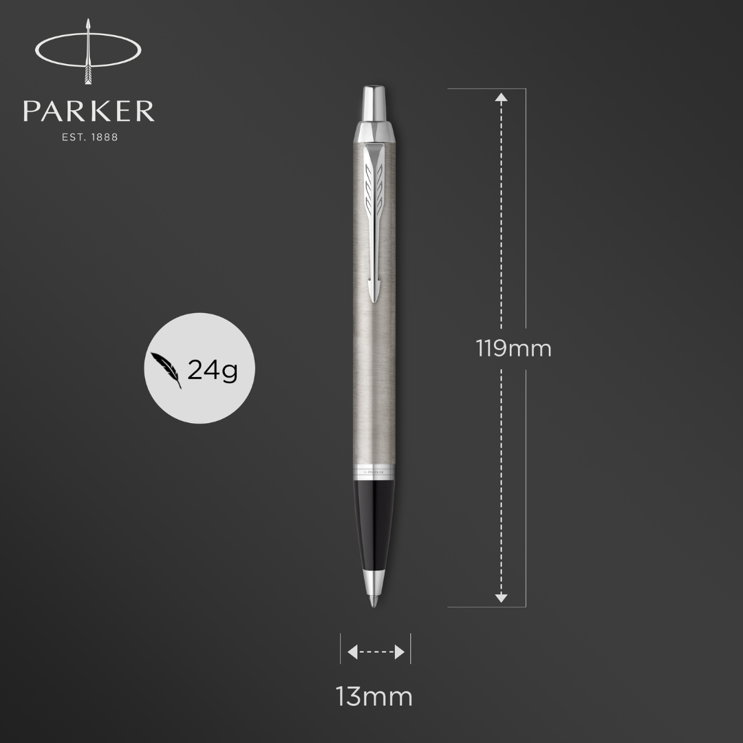 Parker IM Stainless Steel C.T. Ballpen M Blue ink