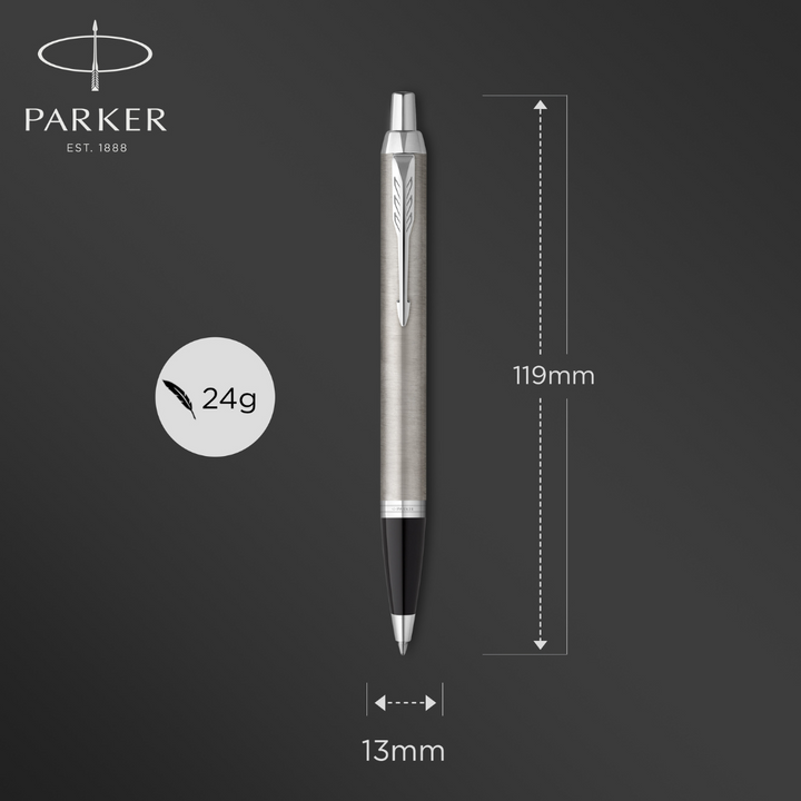 Parker IM Stainless Steel C.T. Ballpen M Blue ink