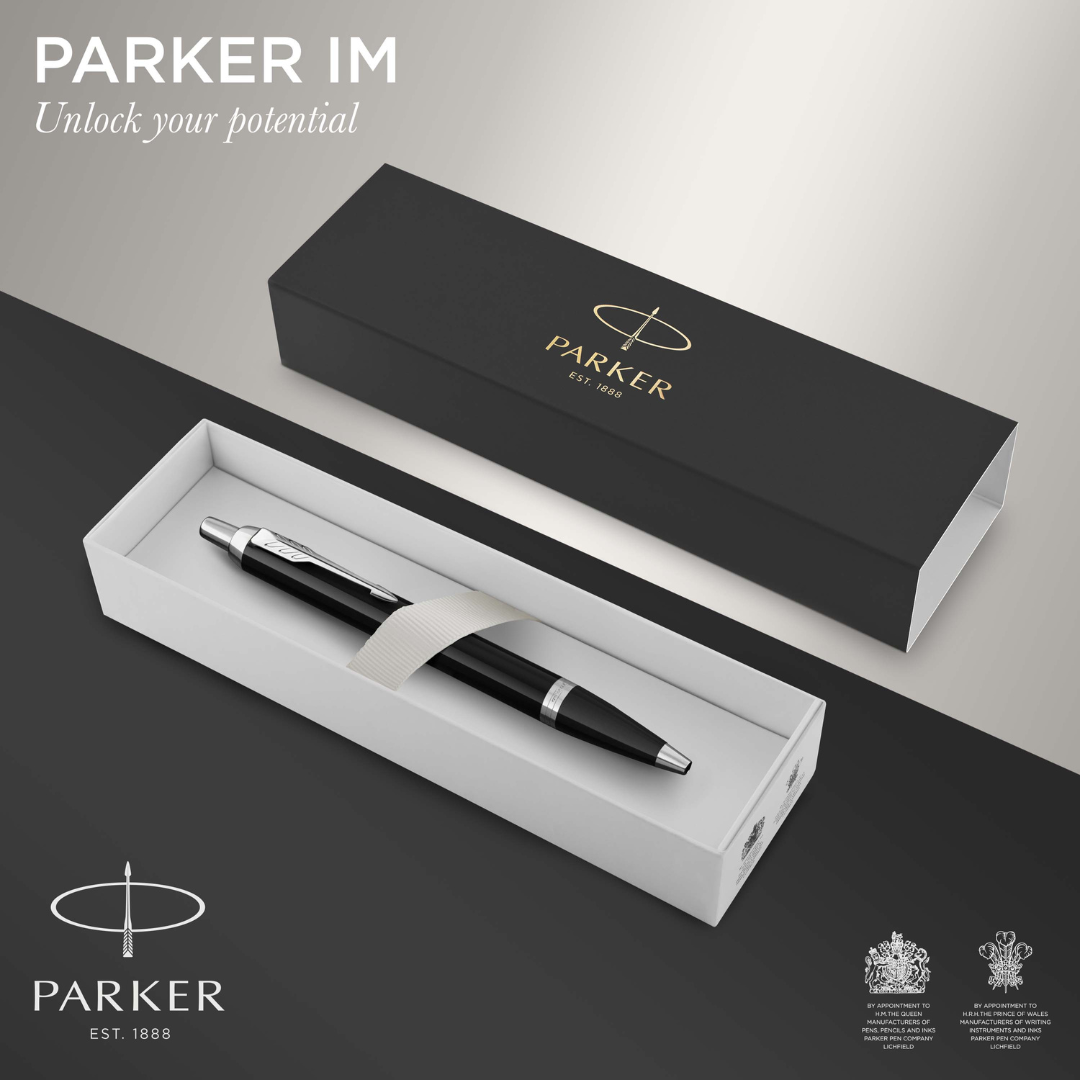 Parker IM Black Lacquer C.T. Ballpen M Blue ink