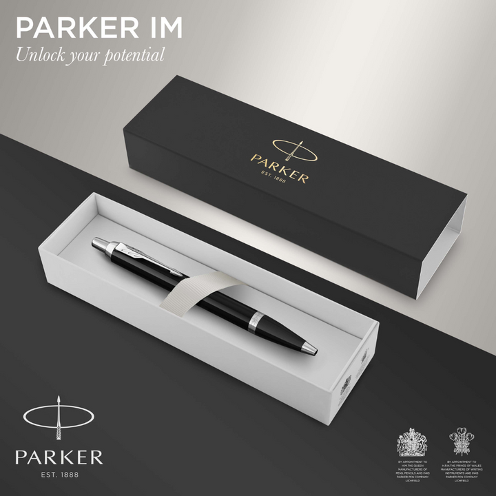 Parker IM Black Lacquer C.T. Ballpen M Blue ink