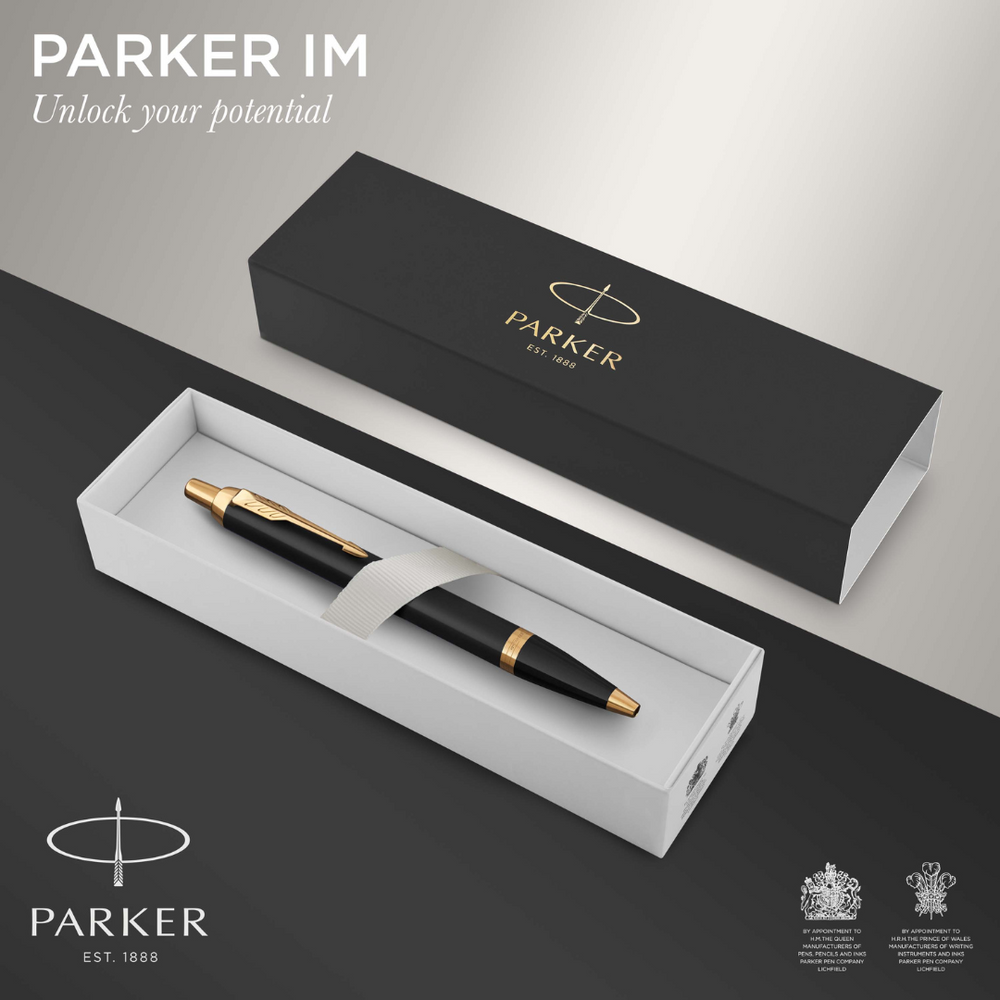 Parker IM Black Lacquer G.T. Ballpen M Blue ink