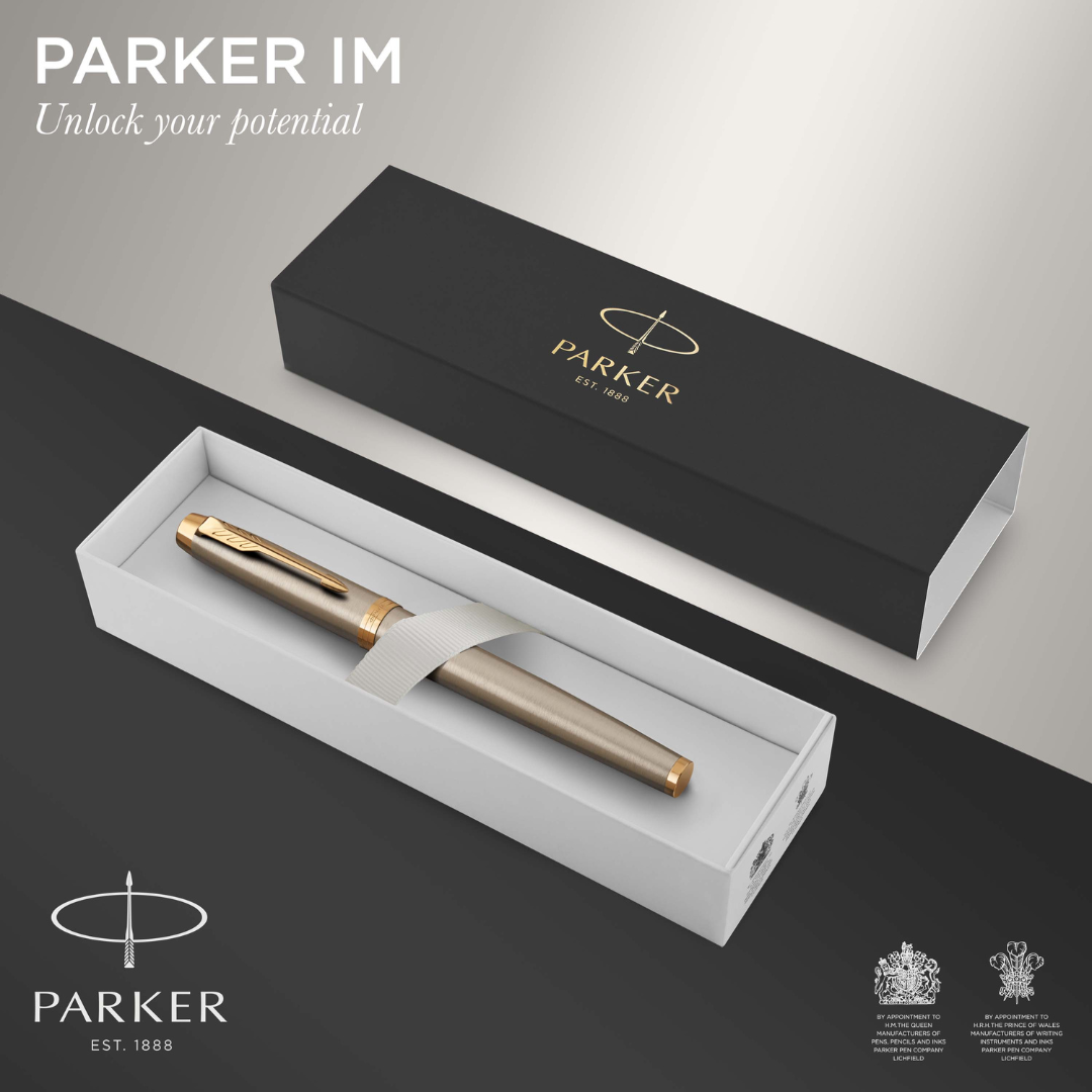 Parker IM Brushed Metal G.T. Fountain pen M Blue ink