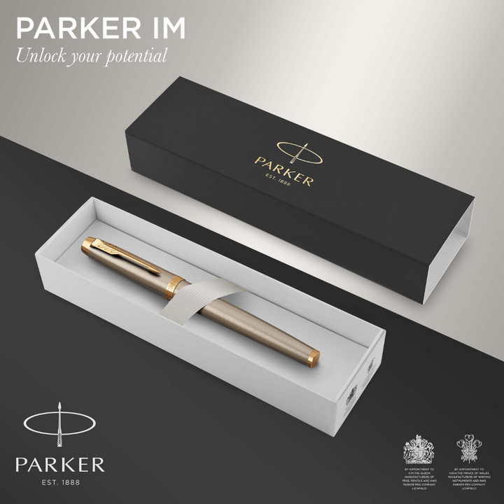 Parker IM Brushed Metal G.T. Fountain pen M Blue ink
